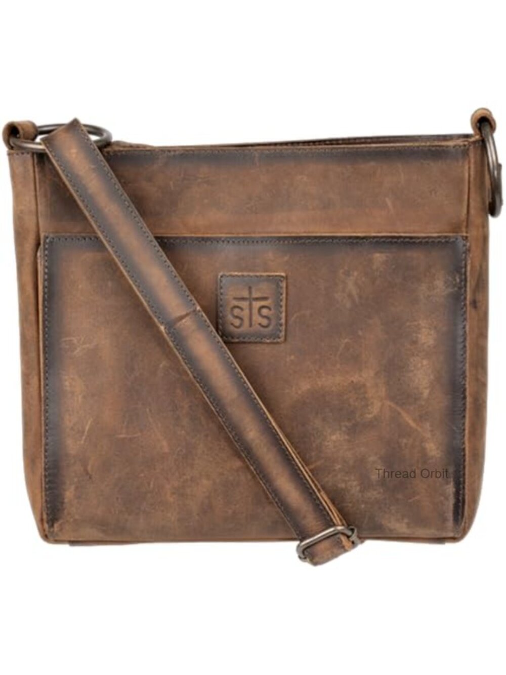 Full Grain Leather Crossbody Bag Concealed Carry Wallet Organizer